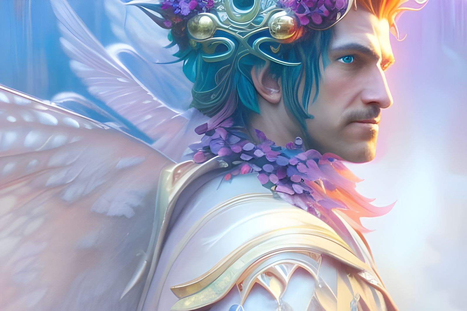 Dazzling Fairy King Portrait in Fantasycore Style