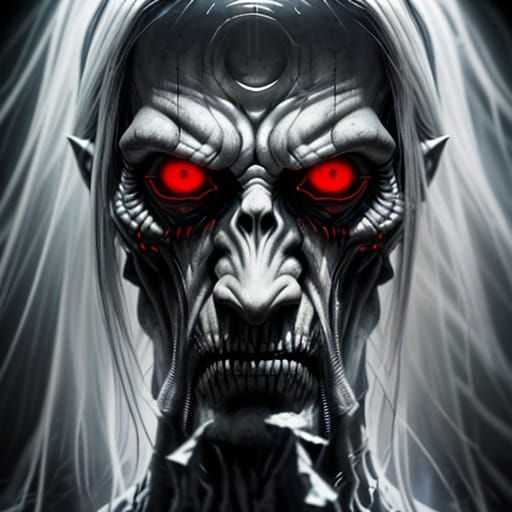 Surreal Demon in Hyper-Realistic Crystal Ball Photography