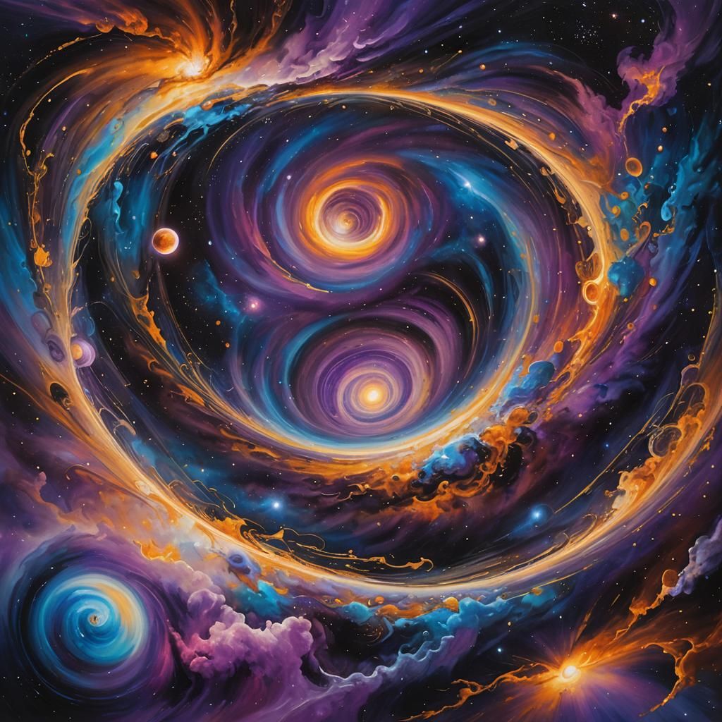 Celestial Vortex: Jupiter and Saturn in Black Holes