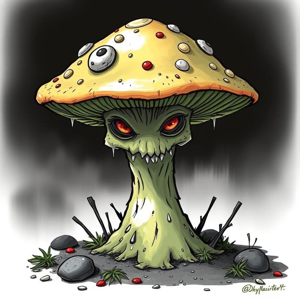 Sinister Teasing Enoki Mushroom Monster