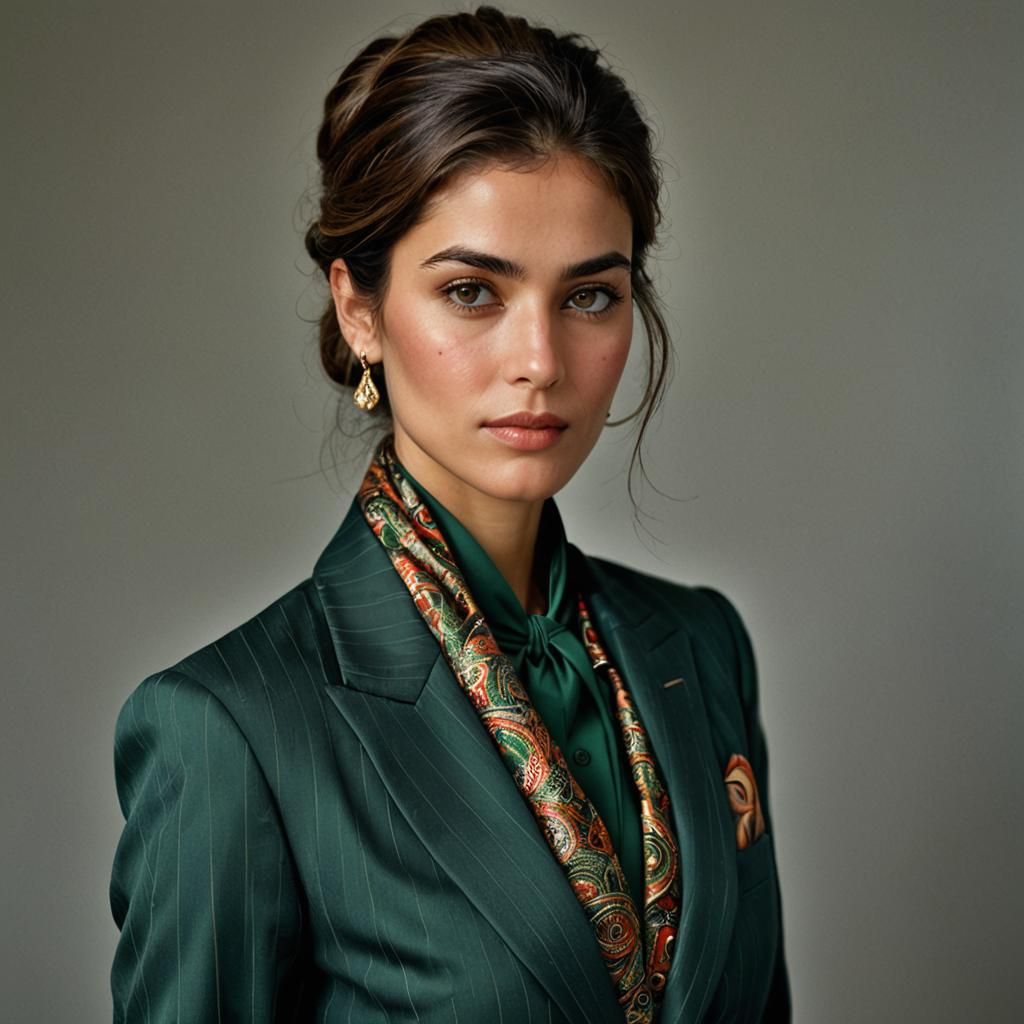Elegant Turkish Woman Portrait in Professional Style