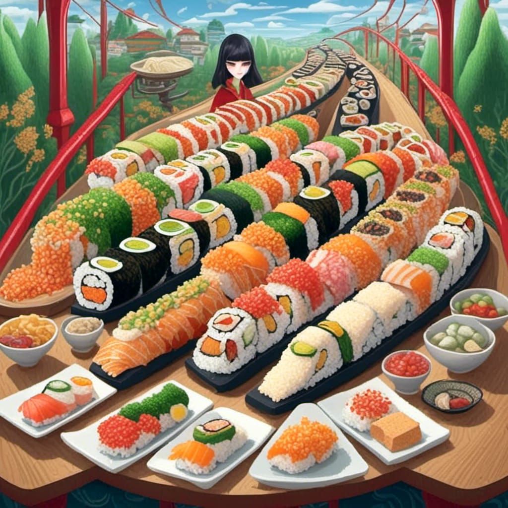 Whimsical Sushi Train Concept