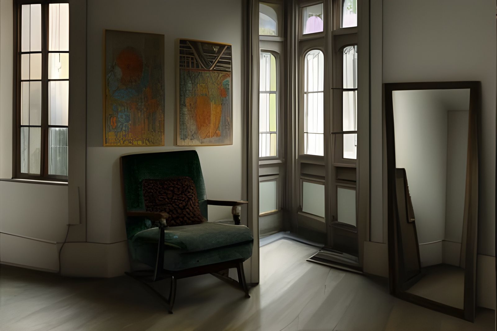 Architectural Street View Inspired by Renaissance Masters