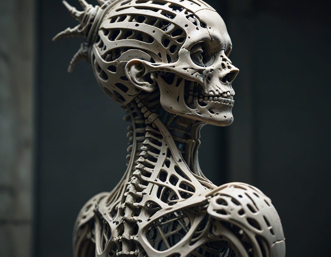 Ossified Lattice, futuristic vertebral column