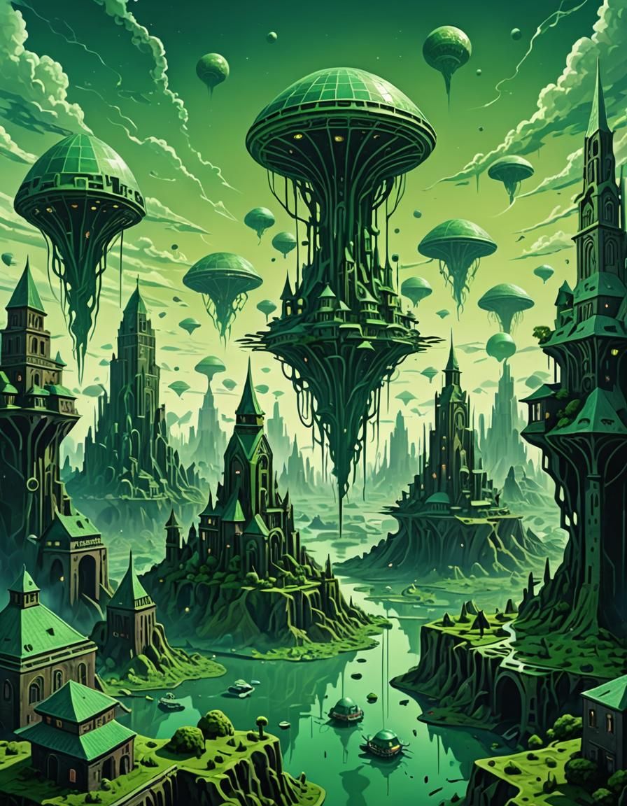 Eldritch Cityscape Unveils Cosmic Horror