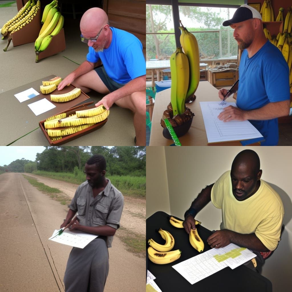 Tally Man Counts His Bananas