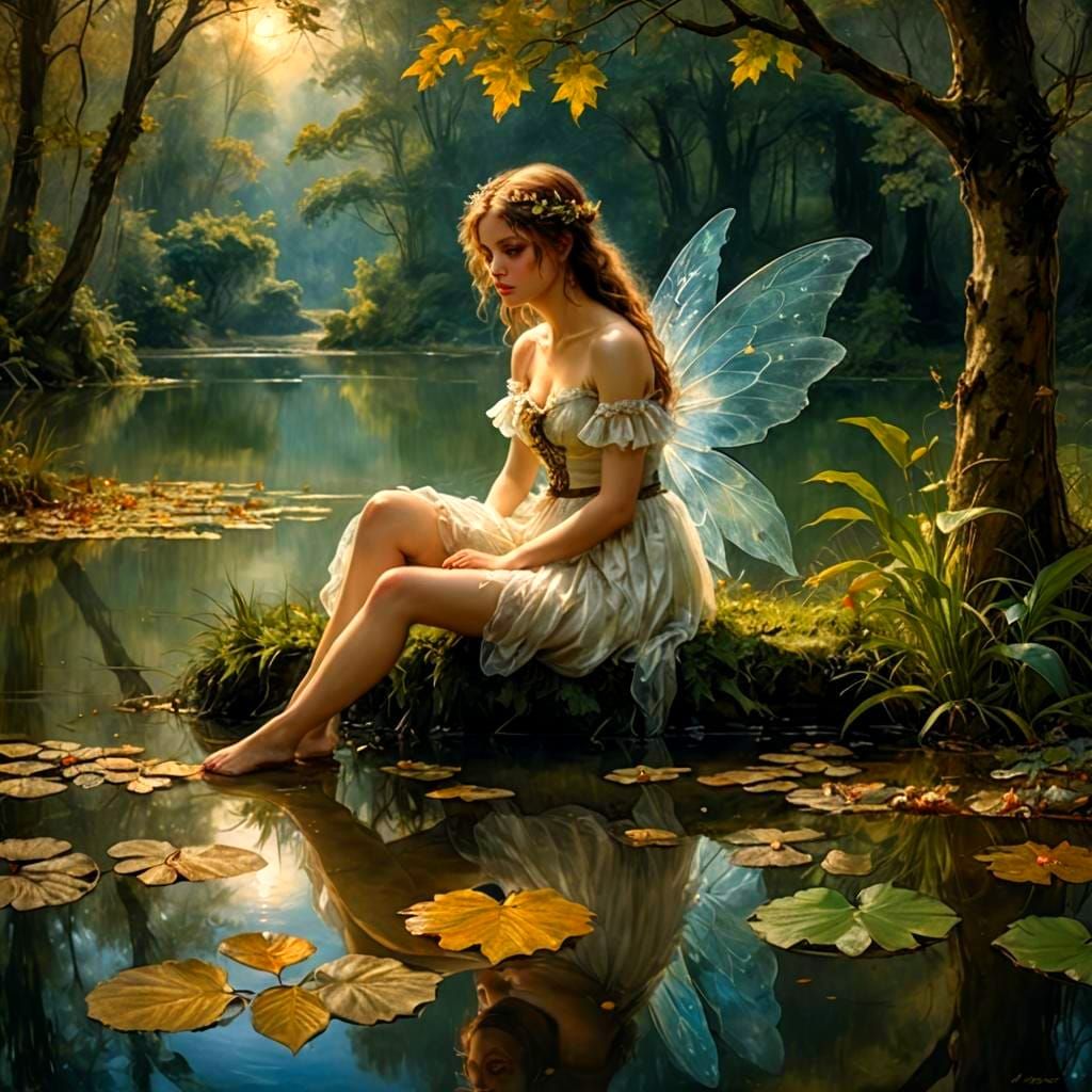 Fairy deep in thought