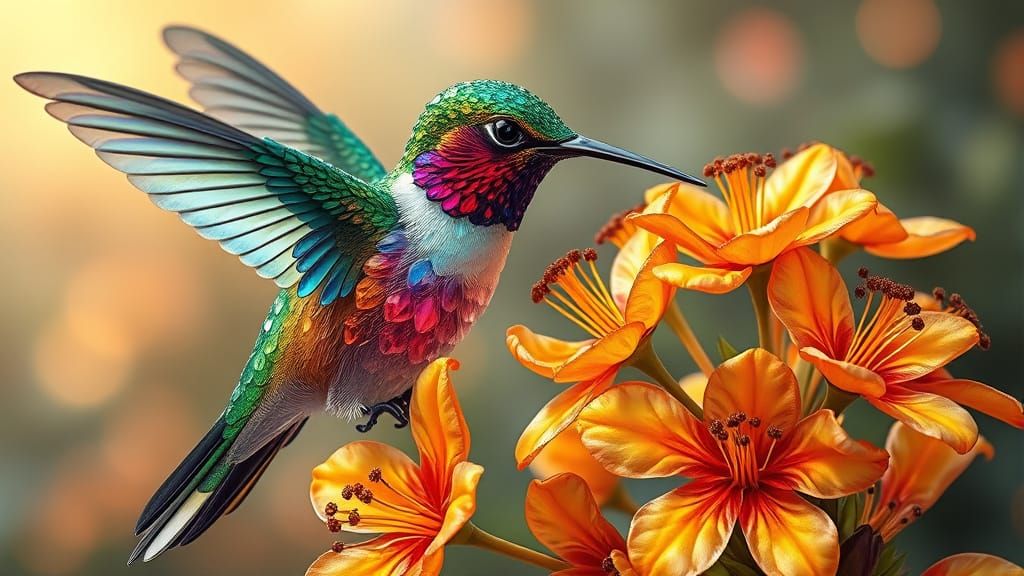 Jewel-toned Nature ~ A Hummingbird