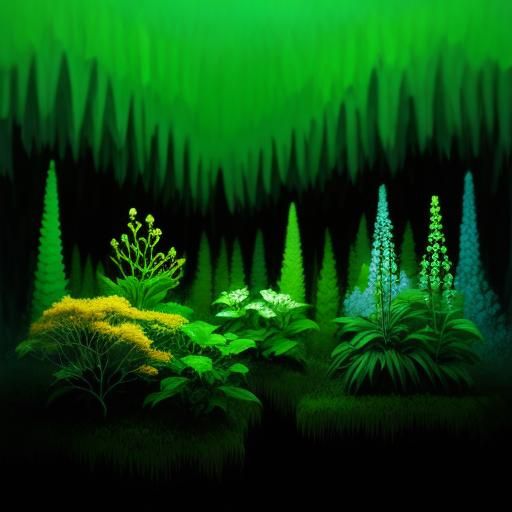 Rainforest Landscape Oil Painting in Hyperrealistic Style