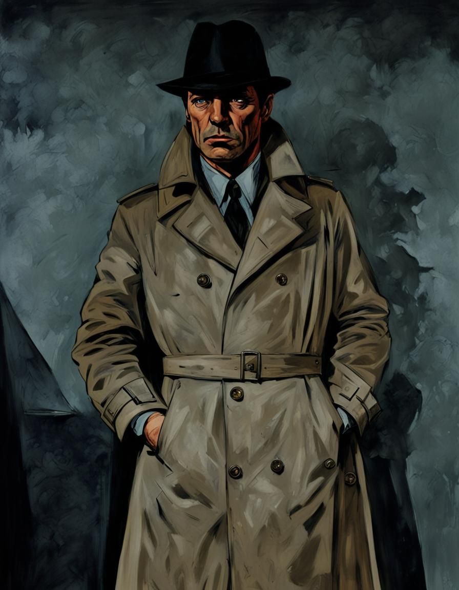 Noir Comic Detective in 70s Expressionism