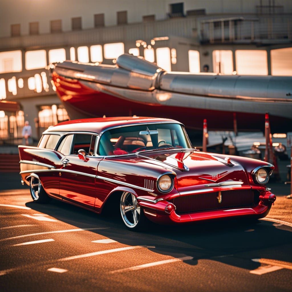 1957 Chevy Nomad in Candy-Apple Red