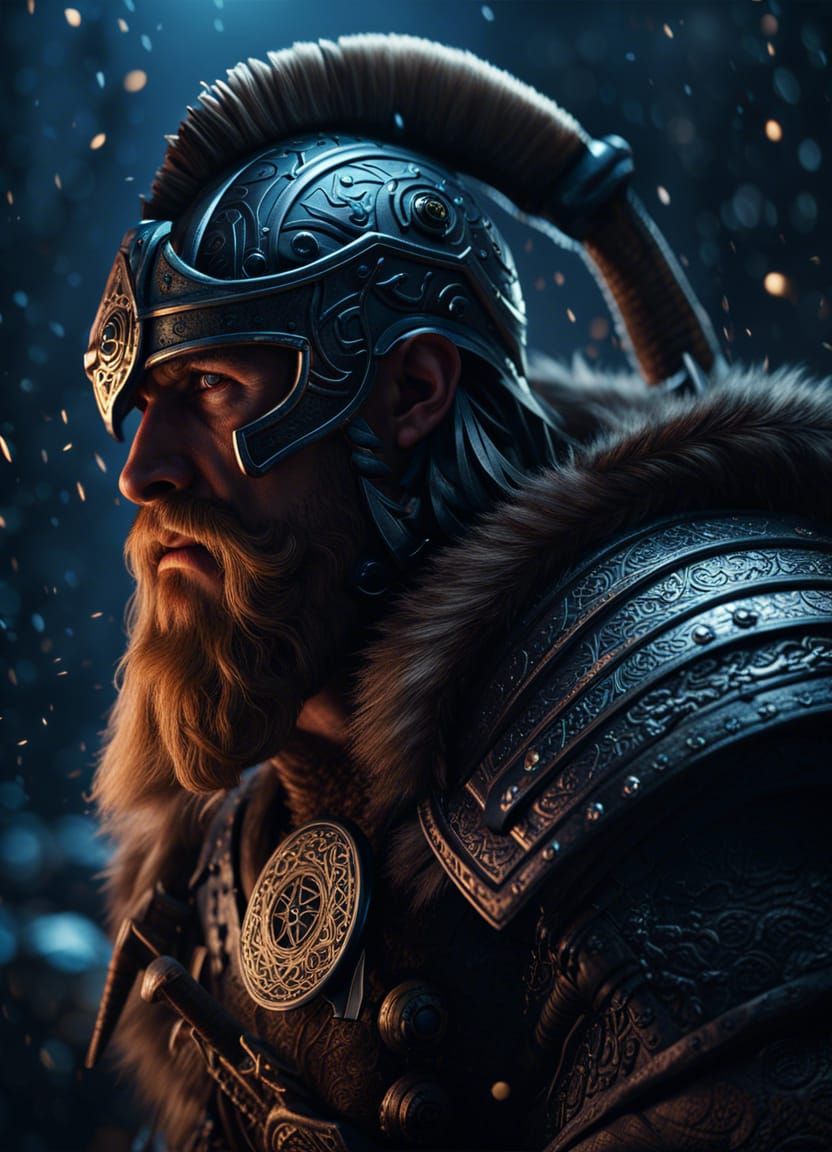 Sci-Fi Viking Berserker with Dynamic Lighting