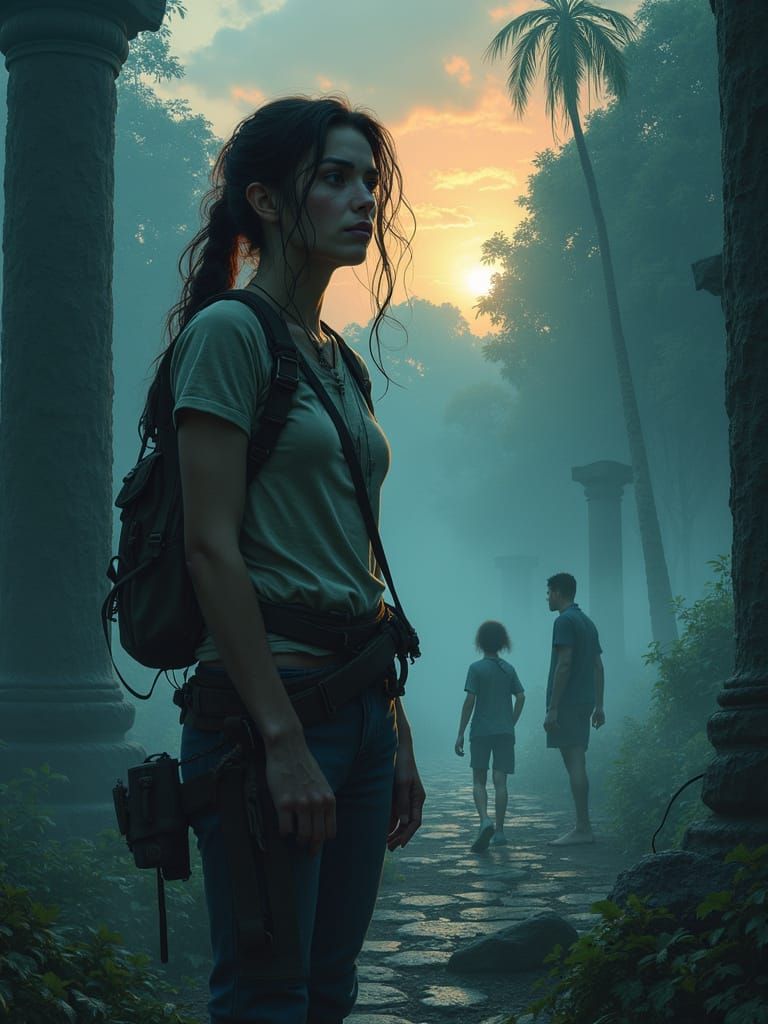 Woman Uncovers Ancient Ruins in Dramatic Digital Art