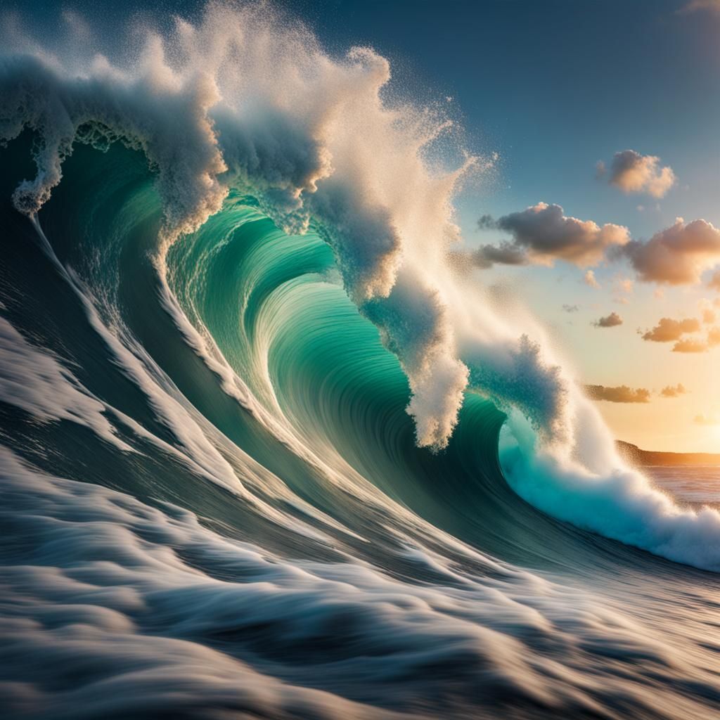 Giant Waves Crashing: High-Speed Splash Art Photography