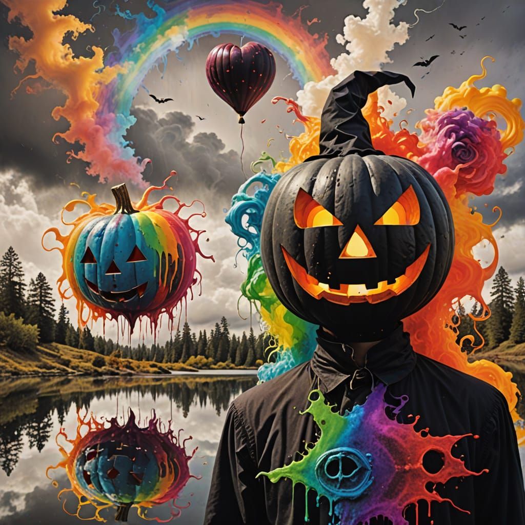 Surreal Spooky Valentine's Ritual with Dripping Jack O Lante...