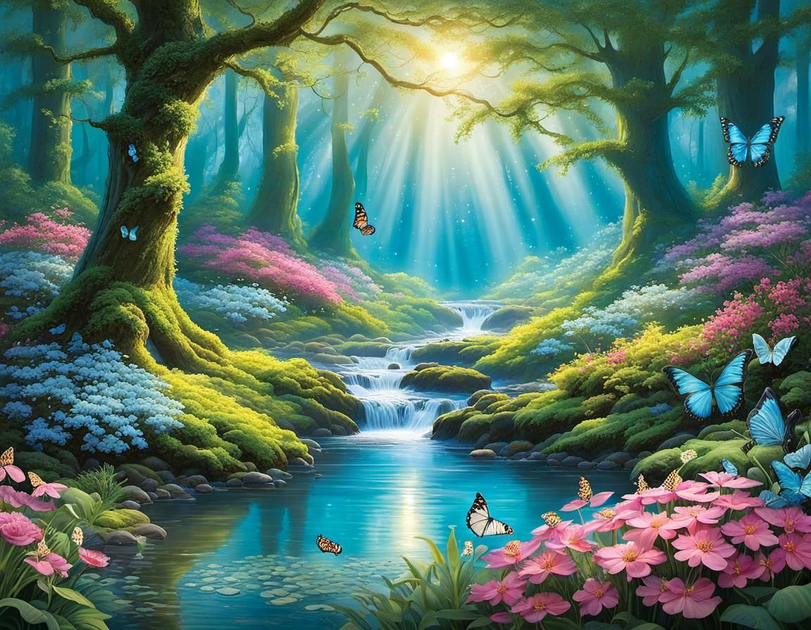 Ethereal Blossoms in Pastel Watercolour Haze