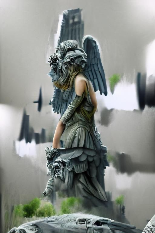 Valkyrie Weeping Angel Matte Painting