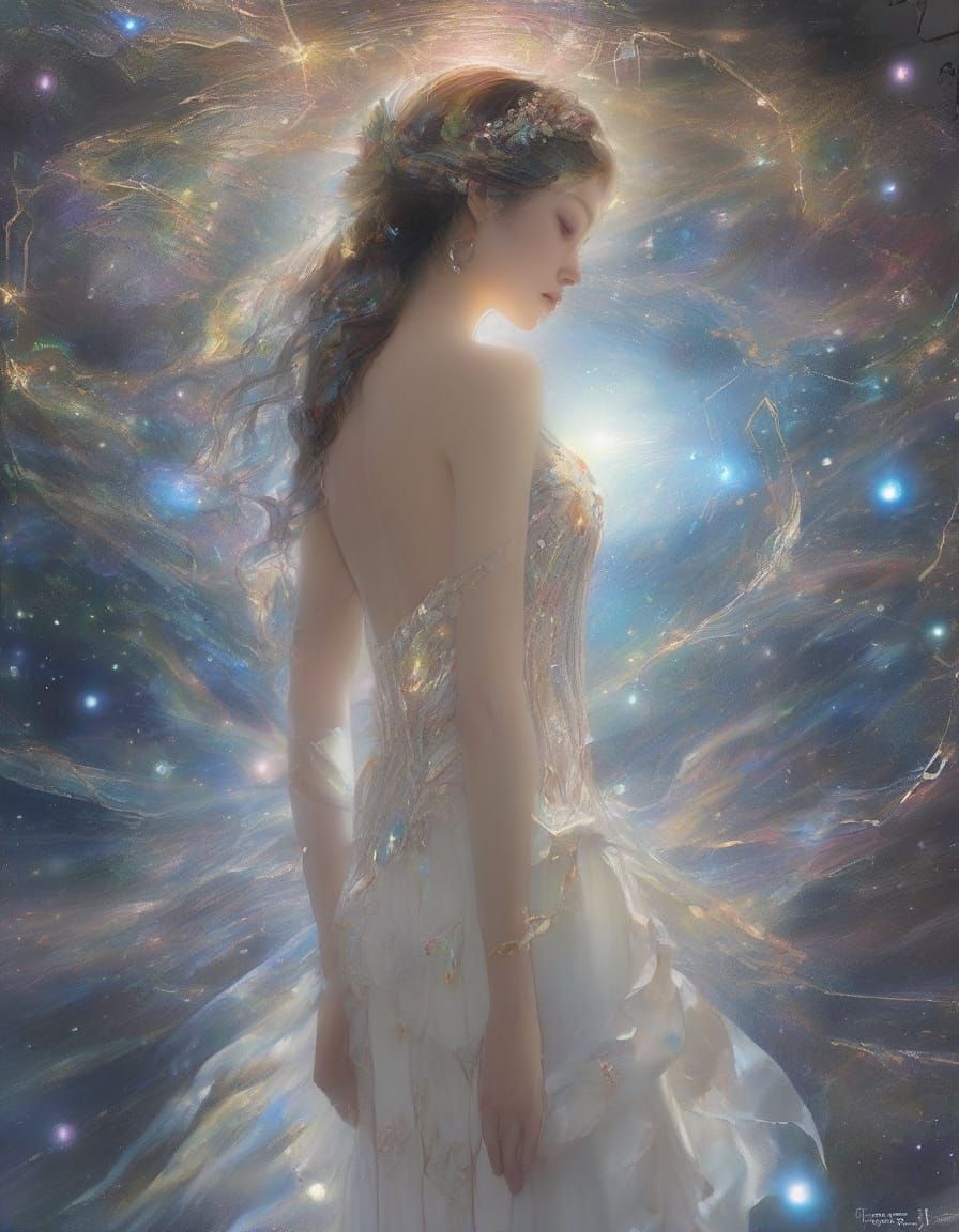 Ethereal Cyborg Romance: A Masterpiece of Light