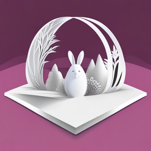 Easter Pop-Up Card with Rabbit and Egg