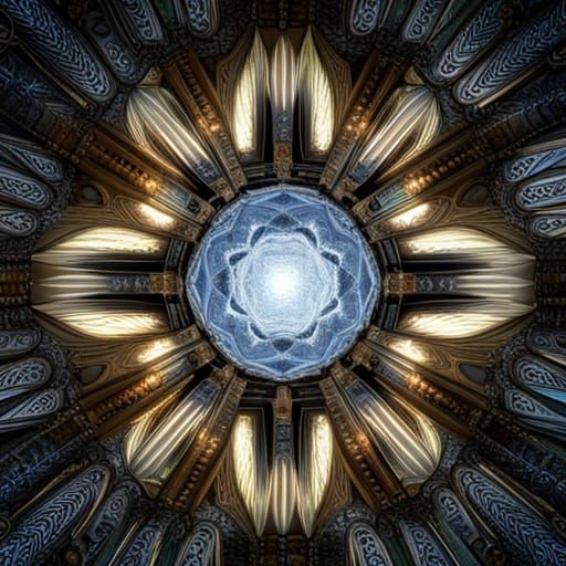Mystical Crystal Structure in Ancient Chamber
