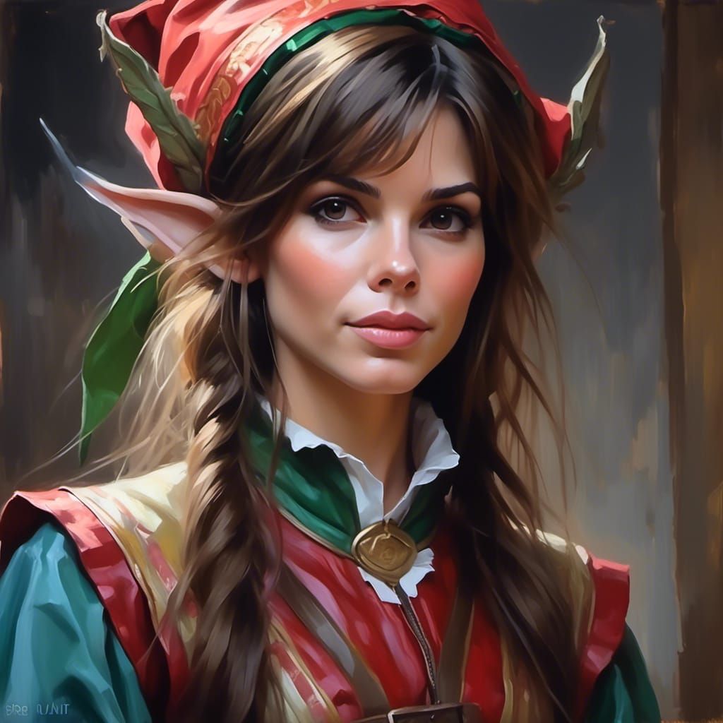 Anime-Inspired Elf Woman in Detailed 3D Rendering