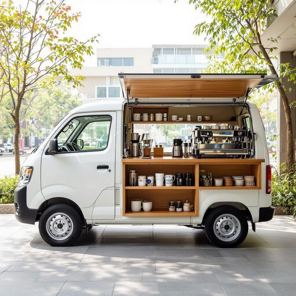 Mobile Coffee Cart: Maruti Suzuki Eeco Van Conversion