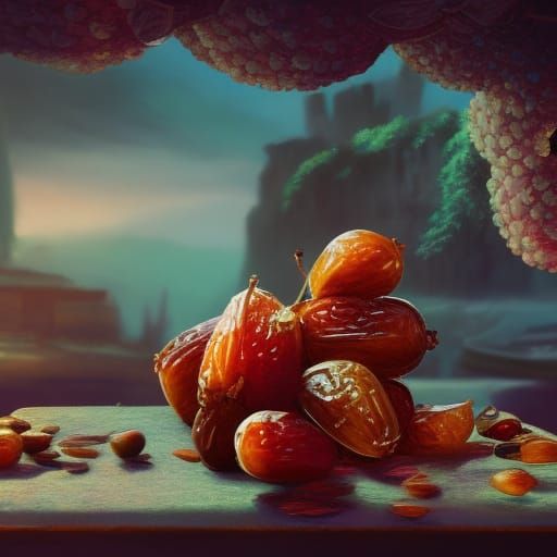 Dates Fruit Fantasy Concept Art in 8K