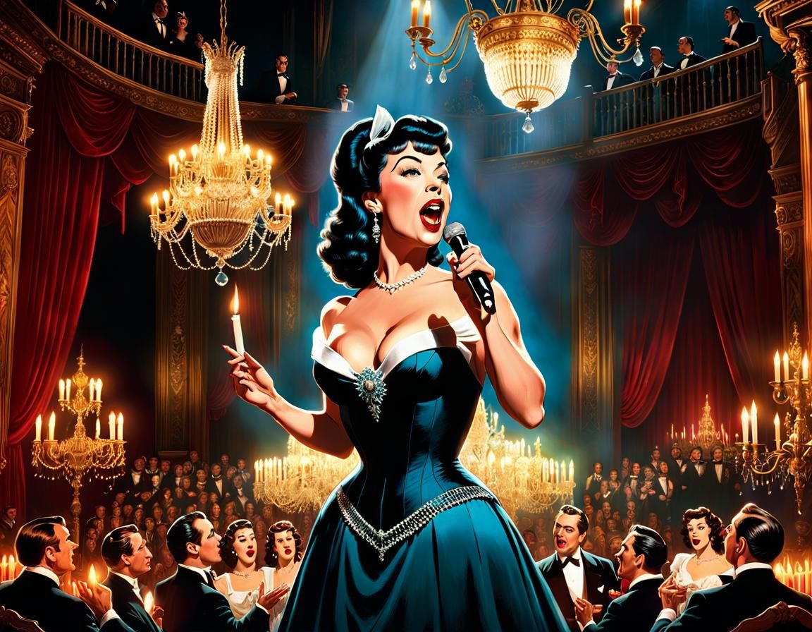Gorgeous Betty Bombshell as diva of the opera by Per.
