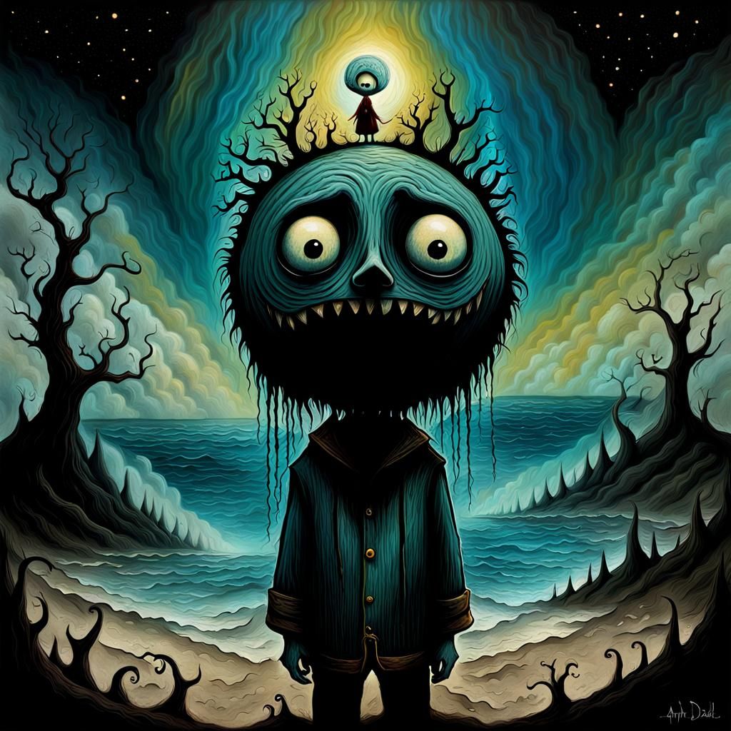 Surreal Boy in Emotional Depths