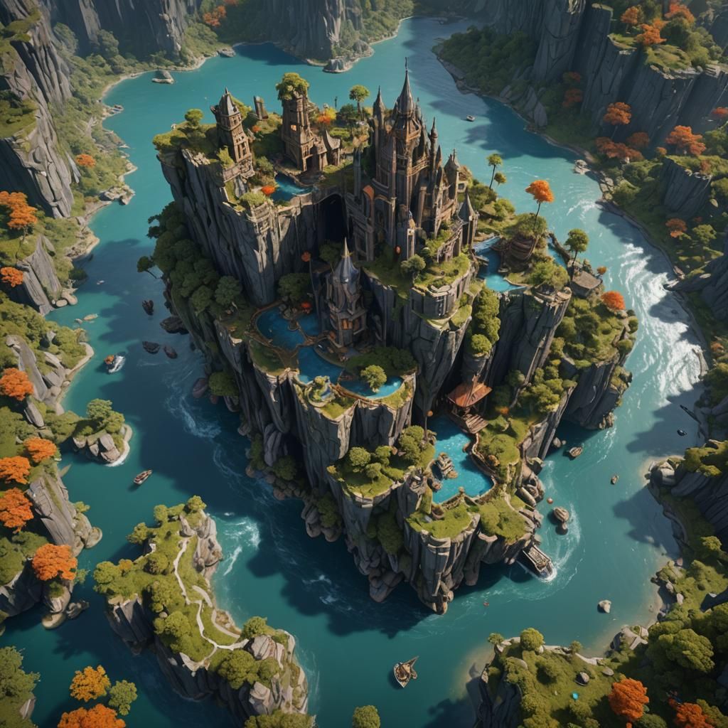 Fantastical Island Concept Art in Deep Color