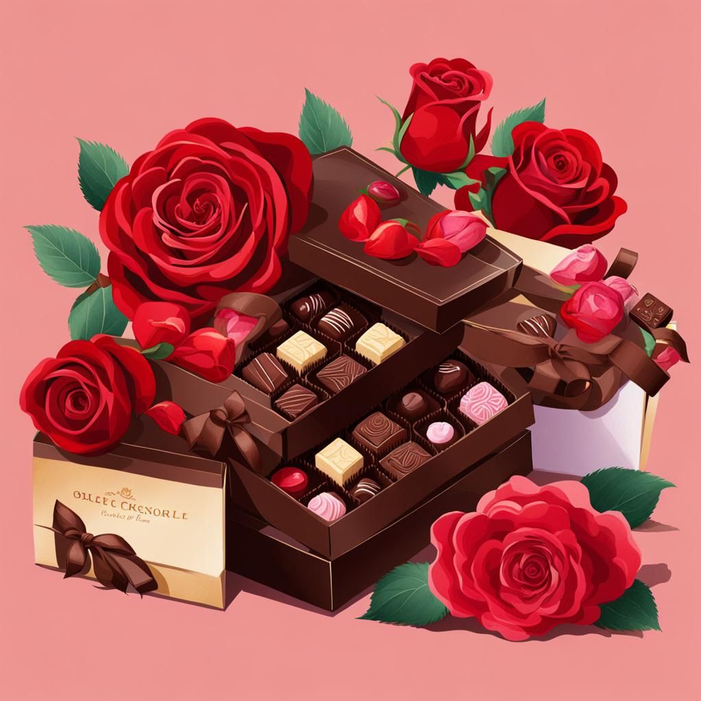 Chocolates and Roses: Decadent Floral Arrangement