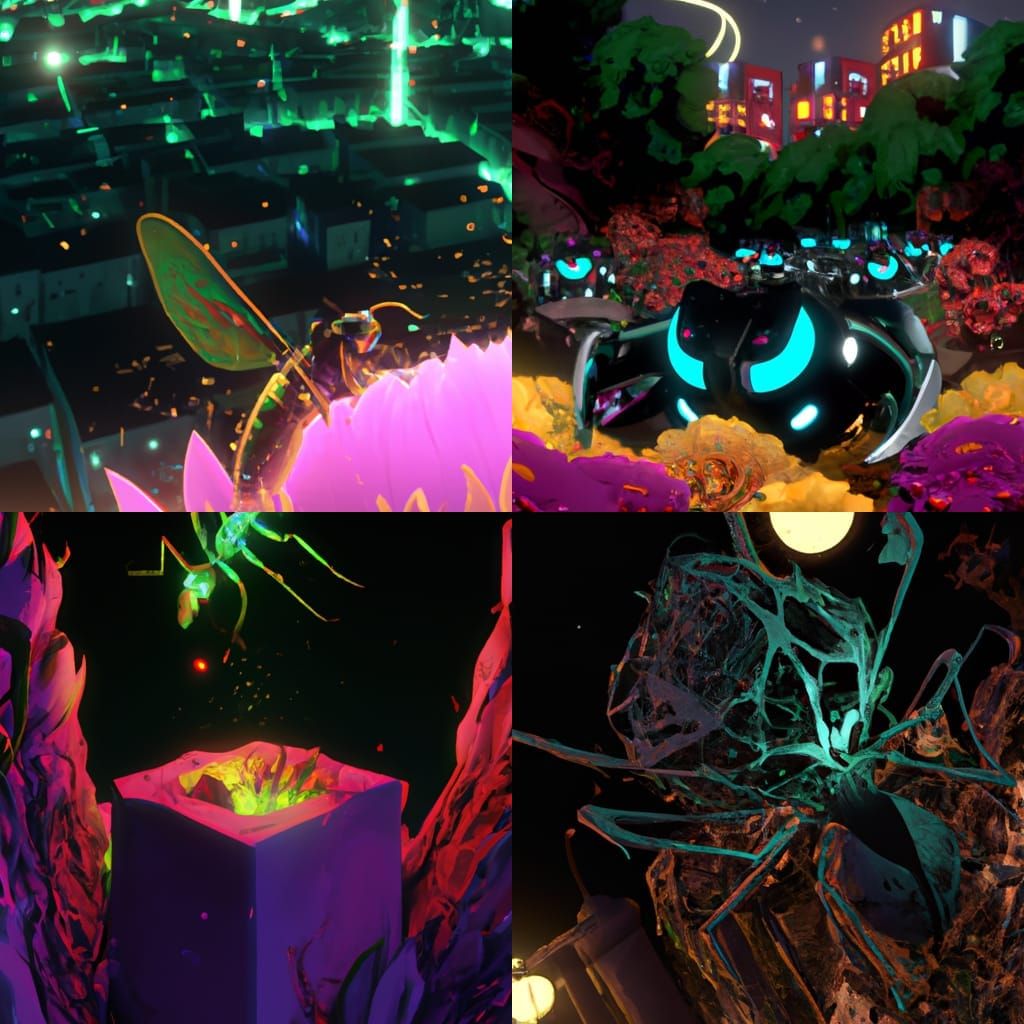 Vampire Flies in Dark Fantasy Concept Art