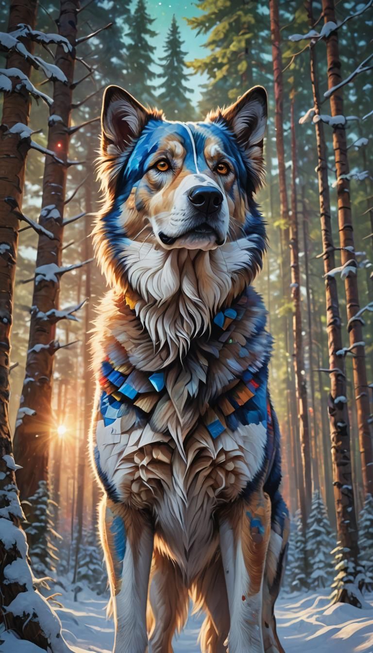 Finland as a Dog: Hyperrealistic Concept Art