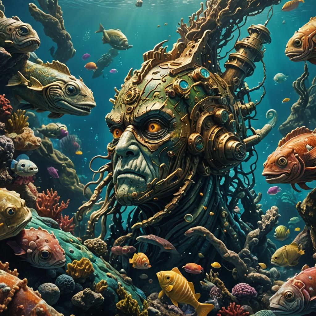 Hyperrealistic 20,000 Leagues Under the Sea View