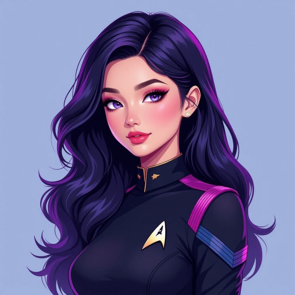 Anime Portrait in Star Trek Aesthetic