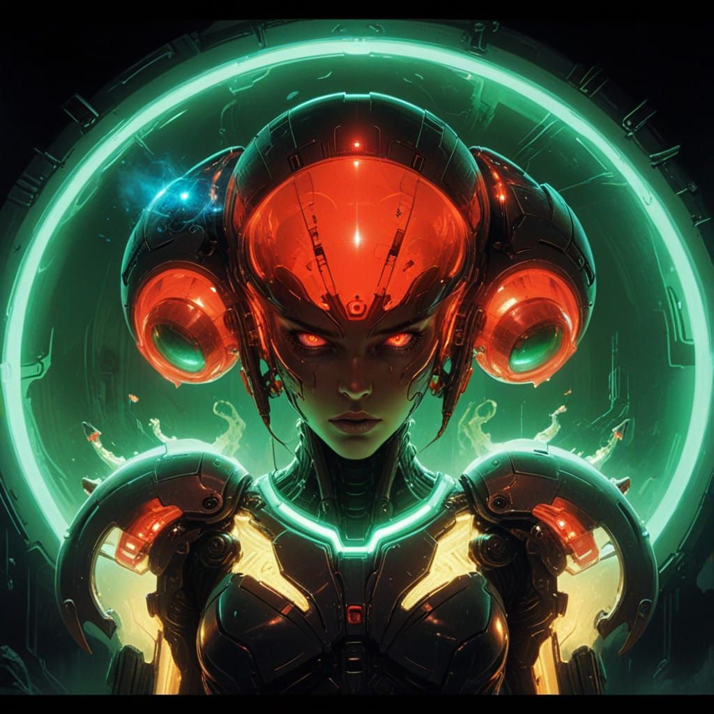 Samus Aran Faces the Menacing Metroid Horde in Dark Sci-Fi