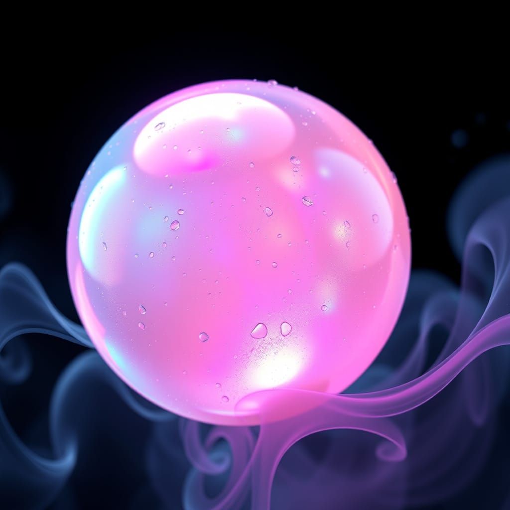 Ethereal Glowing Orb in Pastel Hues