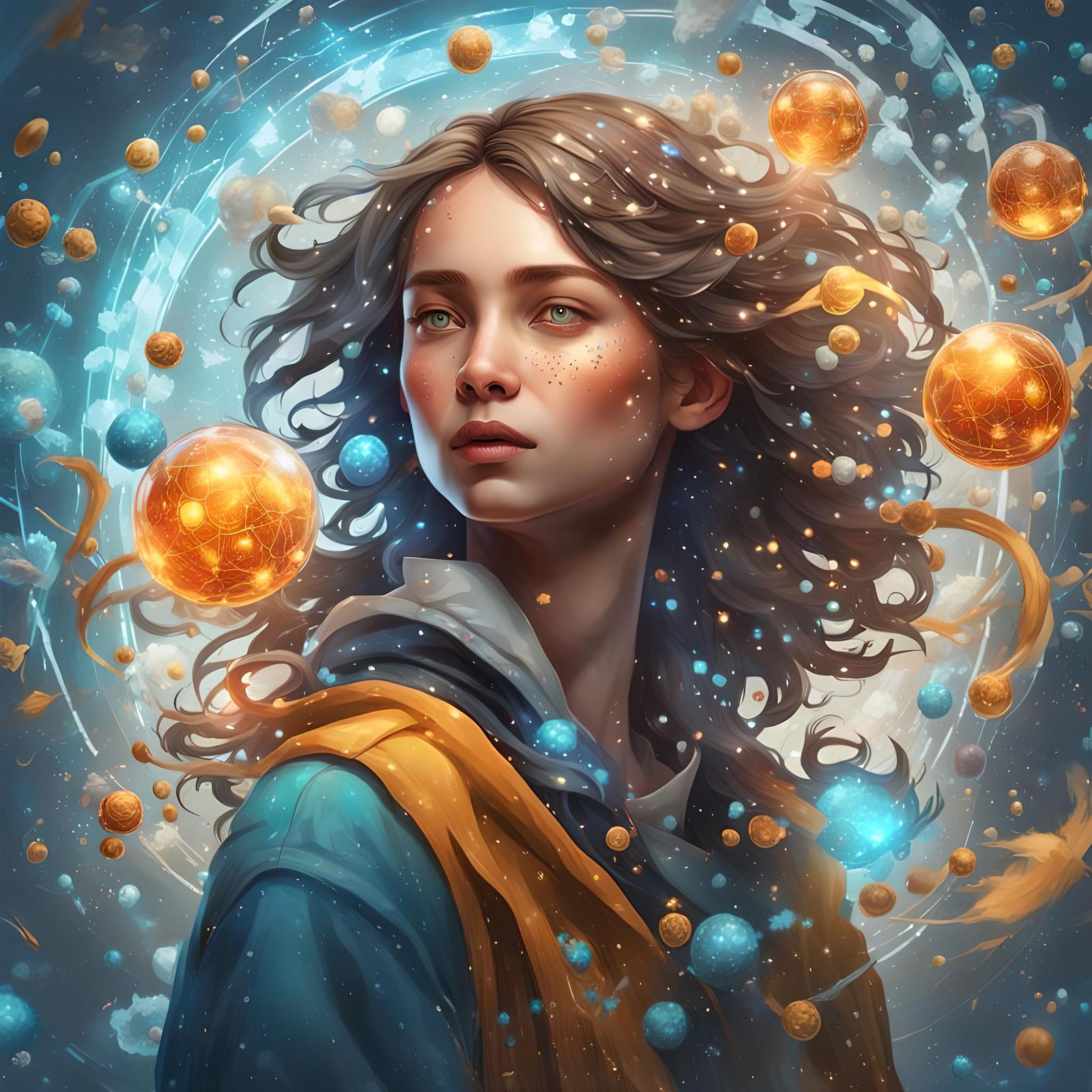 Biochemical Portrait in Hyperdetailed Digital Art Style