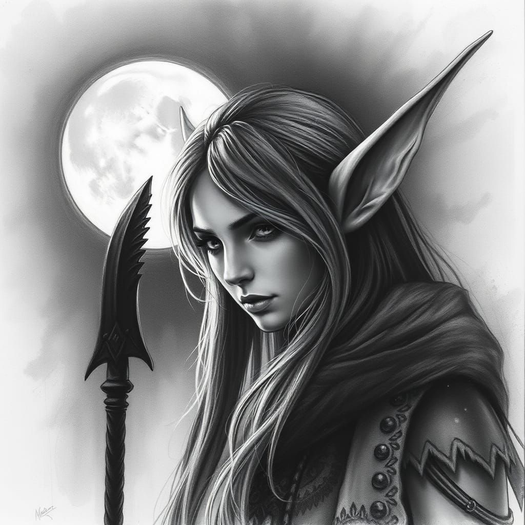 Ethereal Shadow Elf in Lunar Hush