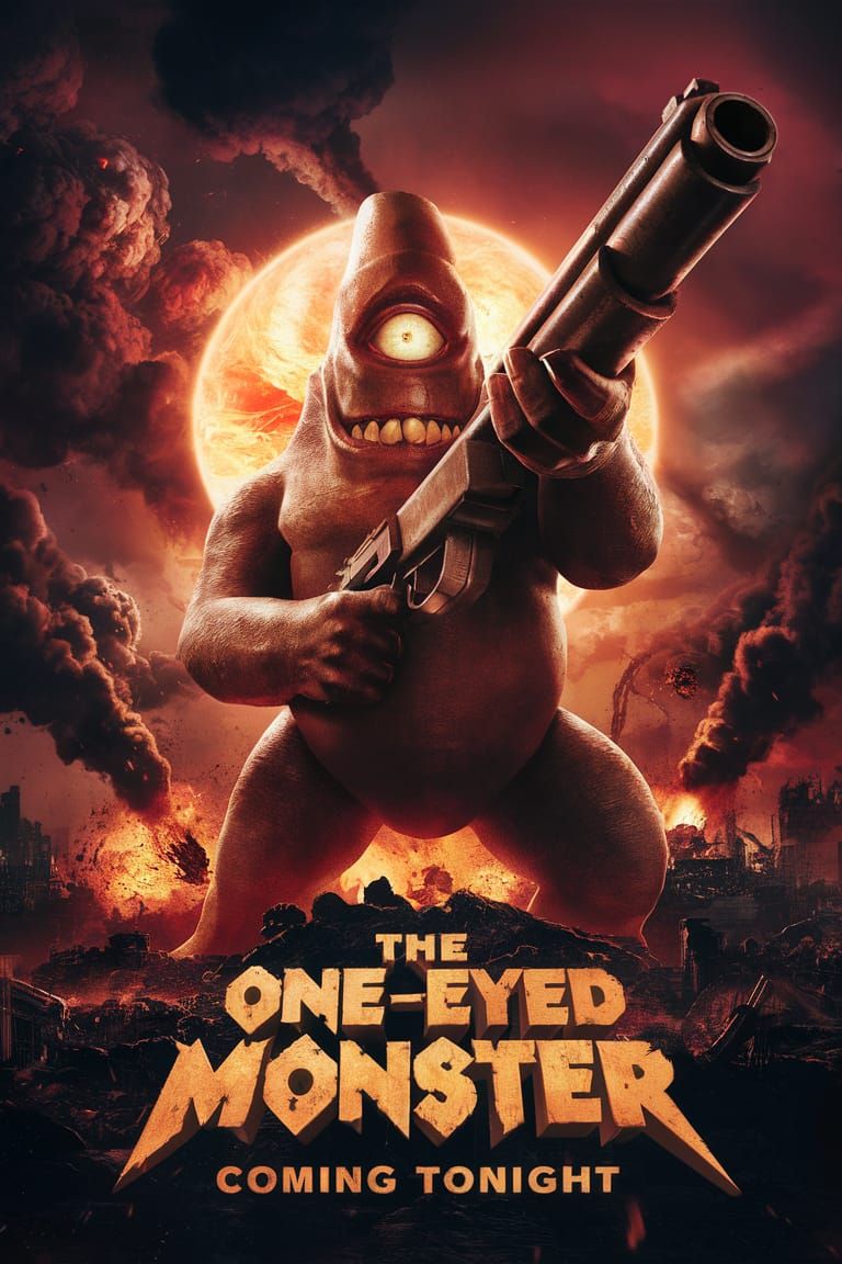 Heavy Metal One-Eyed Monster Poster Art