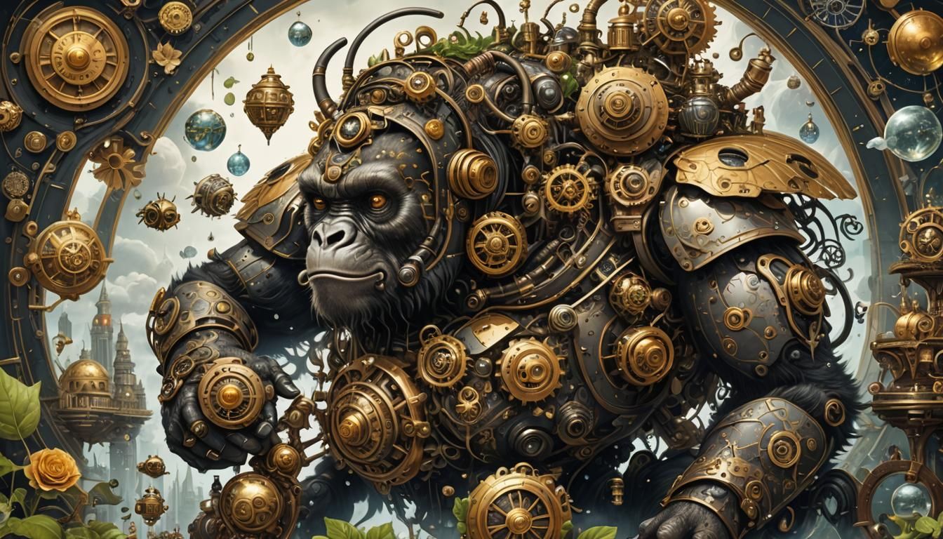 Steampunk Bumblebee Tea Party in the Sky