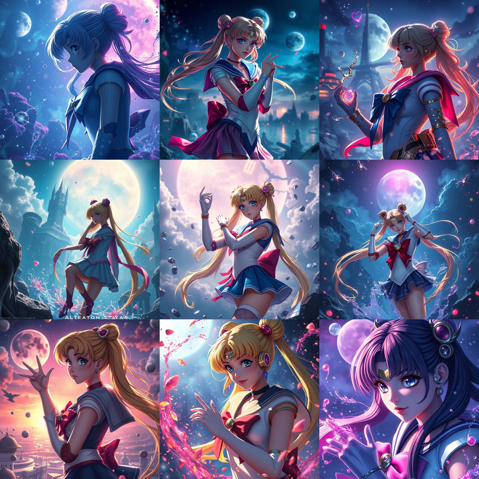 Sailor Moon Fantasy Concept Art in 8K