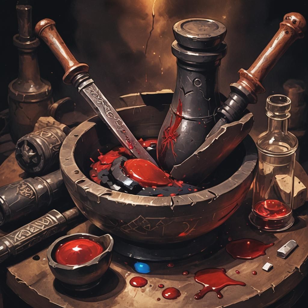 Dark Fantasy Digimon in Macabre Still Life