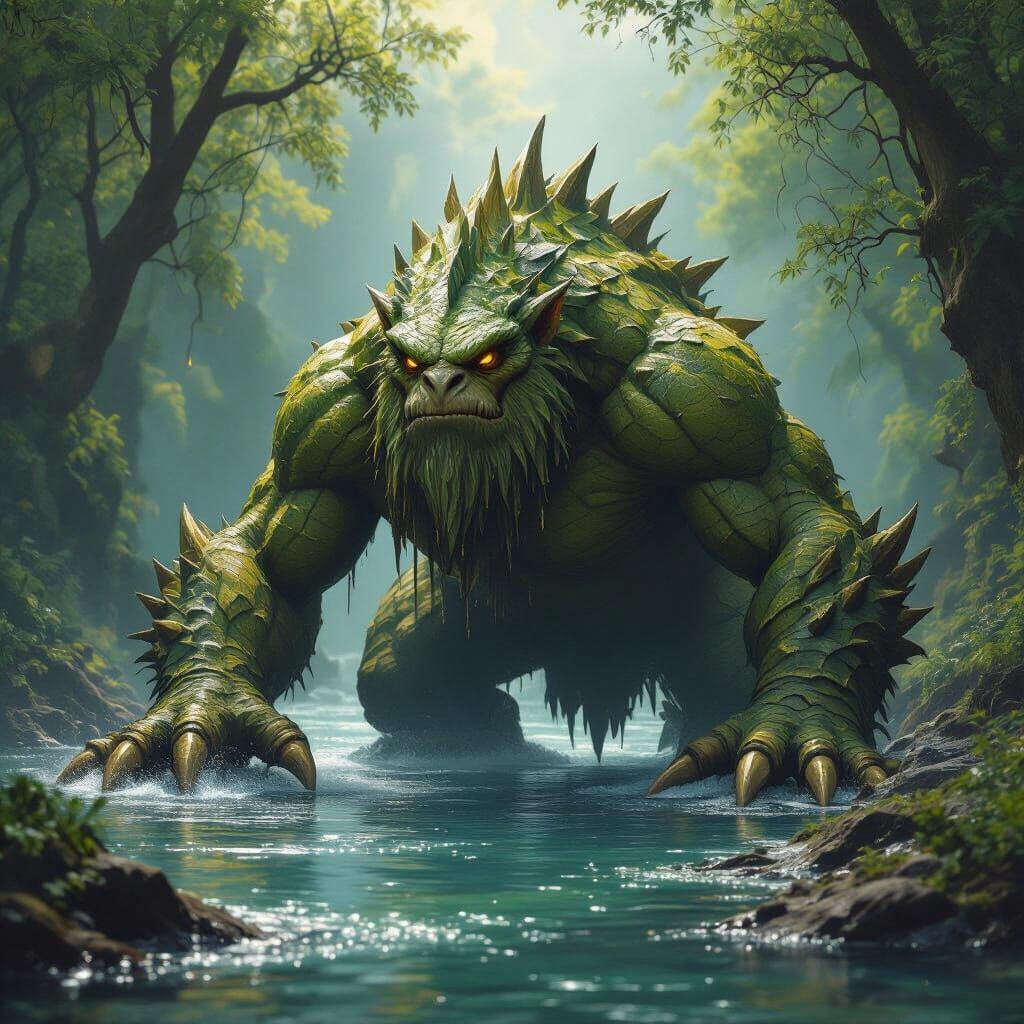River Trolls in Dark Fantasy Concept Art