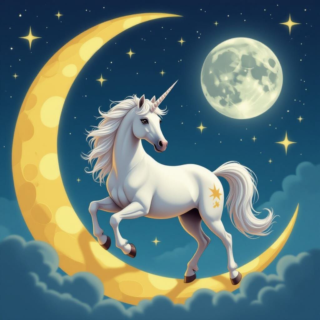 Mare in the Moon: Ethereal Horse Figure