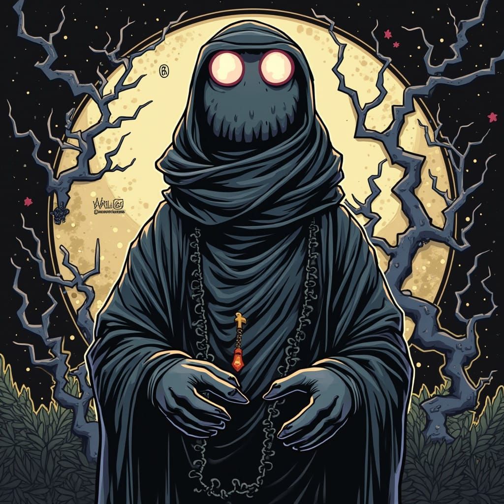 Grimdark Fantasy Landscape in Dark Medieval Style