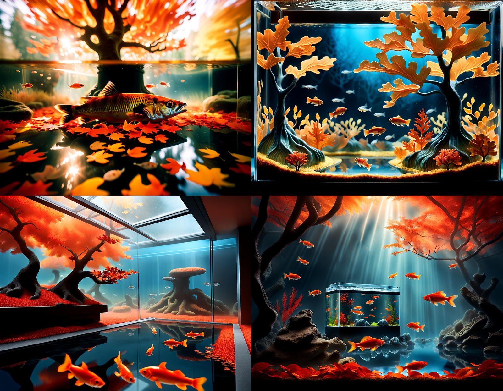 Autumn Grove in Fish Tank: Peaceful Finality