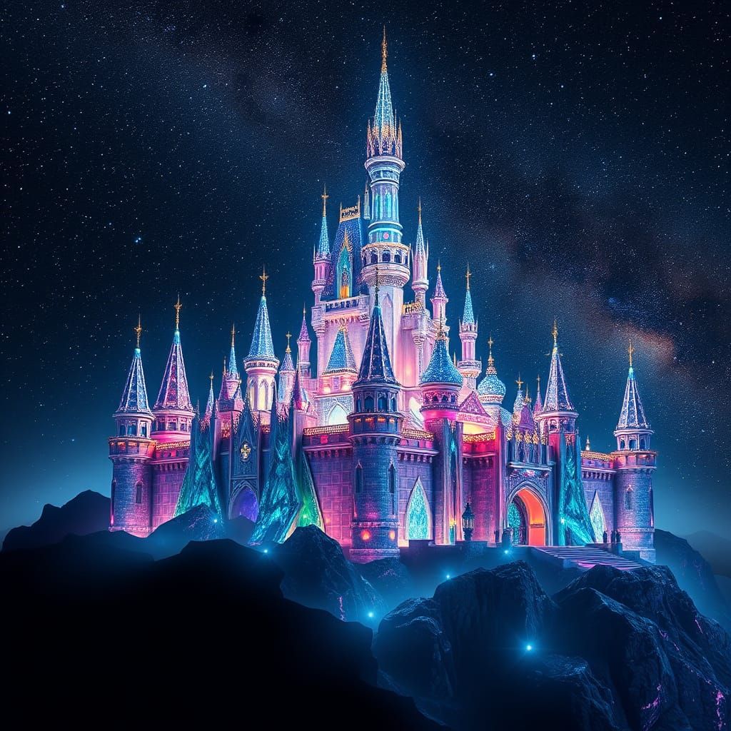 Celestial Diamond Castle Shines in the Milky Way Galaxy