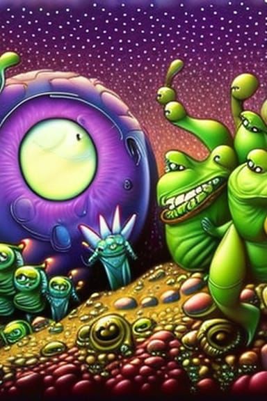 Hyperrealistic Alien Photoillustration in Surreal Style