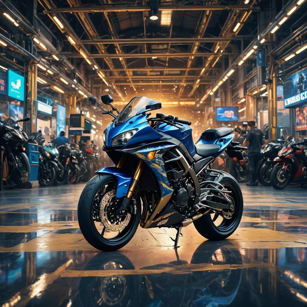 Kawasaki Ninja 650 Motorcycle on Showroom Floor